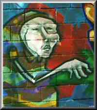 Graffiti from brick wall, downtown east side
