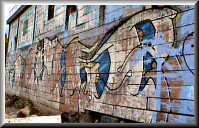 Mural Graffiti on Jericho Beach, Vancouver, Canada