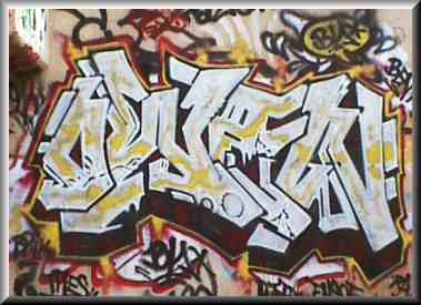Downright funky Graffiti on Jericho Beach, Vancouver, Canada