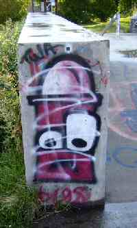 Graffiti on Wienie Packing Plant wall