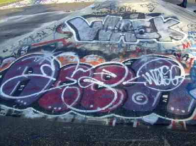 Graffiti on Wienie Packing Plant wall