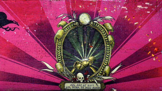 Peeta Mural Graffiti - centerpiece: "all is dust"