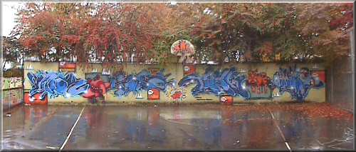 Mural: Crimson cat in Van East - Graffiti Murals
