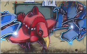 Krimson Kat Graffiti in East Vancouver, circa 2006
