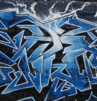 Blue Pharoh Graffiti, Pender St - Highight 2