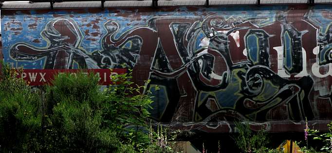 half whole car - Vancouver Trains Graffiti - BC