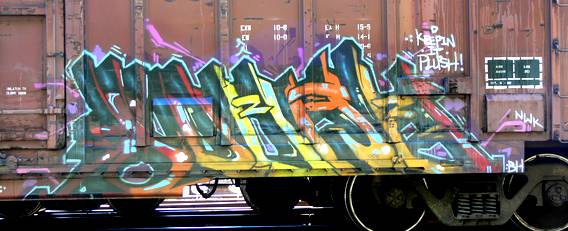 keepin' it plush - train graffiti 